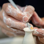 Yuta Segawa working in his studio in London 2019